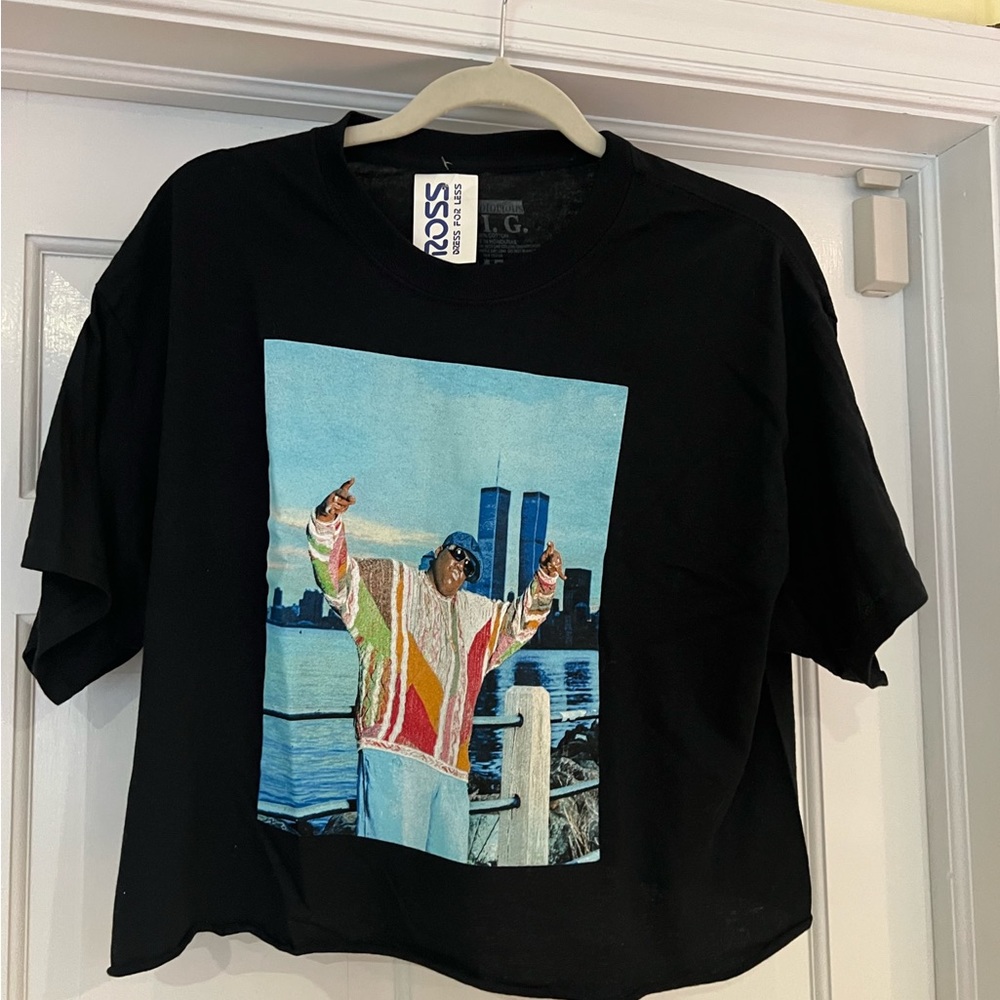 B.I.G NWT Biggie Small cropped T shirt